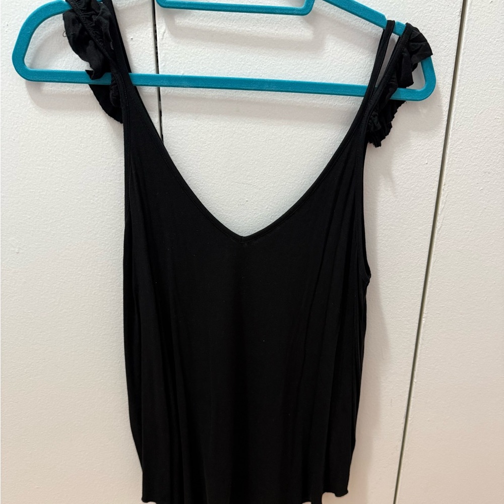 Chaser Black V-Neck Tank Top